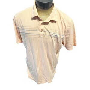 Travis Mathew Peach Color Mens XL Short Sleeve Polo